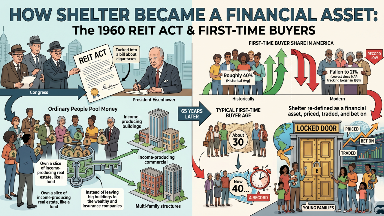Original LinkedIn cover graphic for How a 1960 Tax Law Helped Lock 7 Million First Time Buyers Out of Their First Home